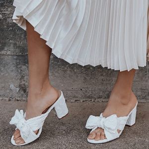 LuLus Dorothea Ivory knotted high heel sandals